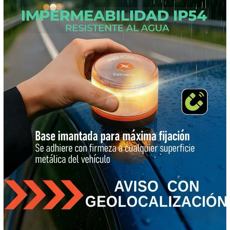 Extrastar Baliza V16 Luz de Emergencia Homologada DGT 3.0  IADADA PC25110045