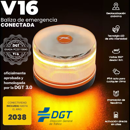 Extrastar Baliza V16 Luz de Emergencia Homologada DGT 3.0  IADADA PC25110045