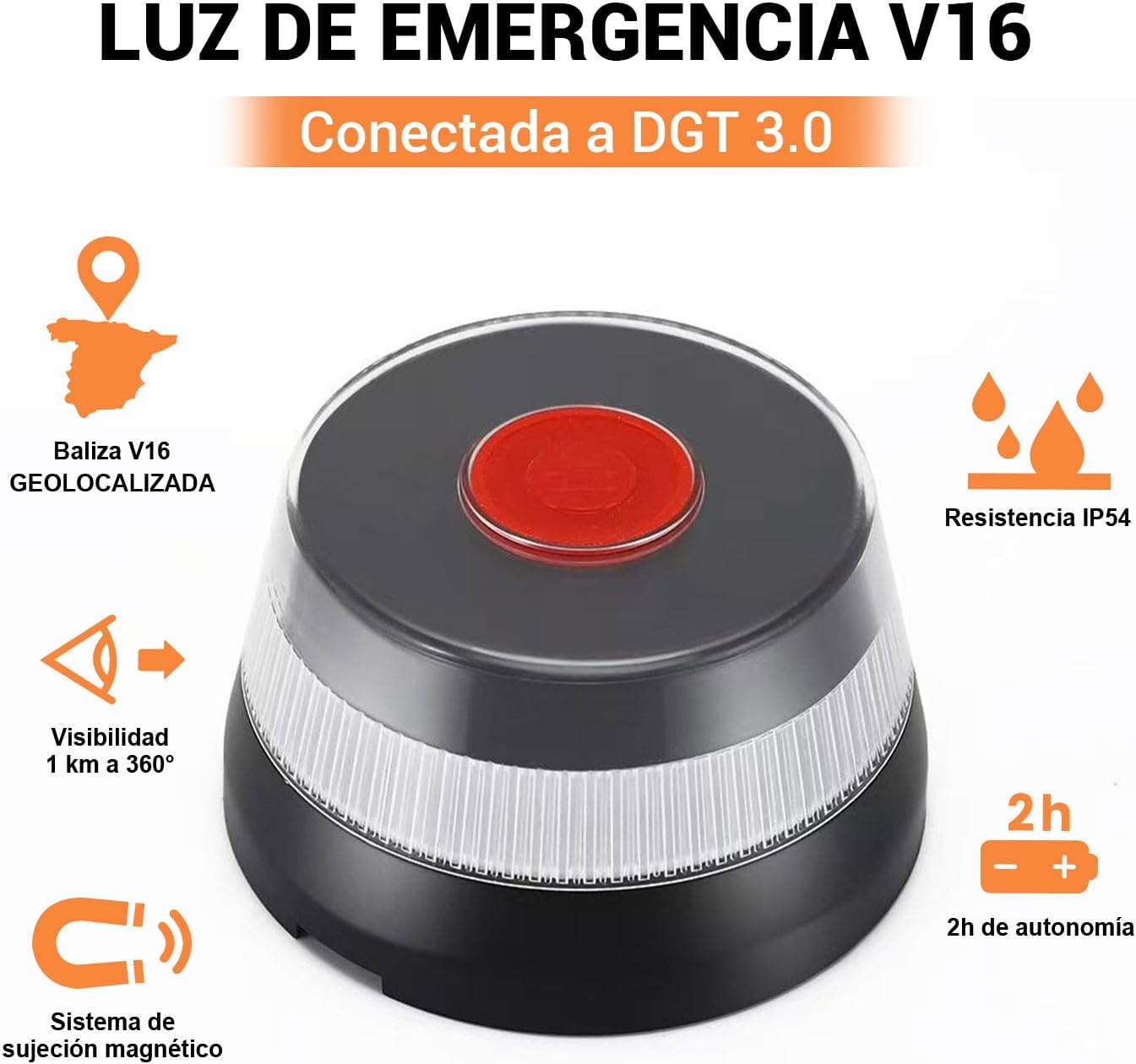 Baliza V16 Luz de Emergencia Homologada DGT 3.0
