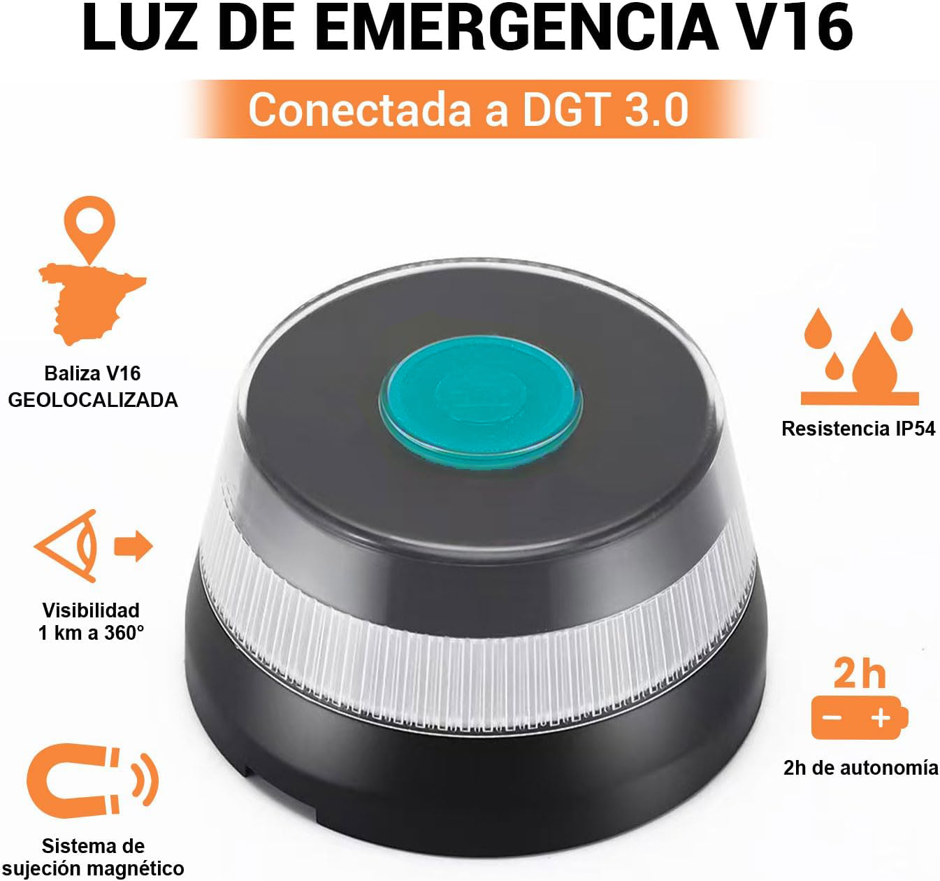 Baliza V16 Luz de Emergencia Homologada DGT 3.0