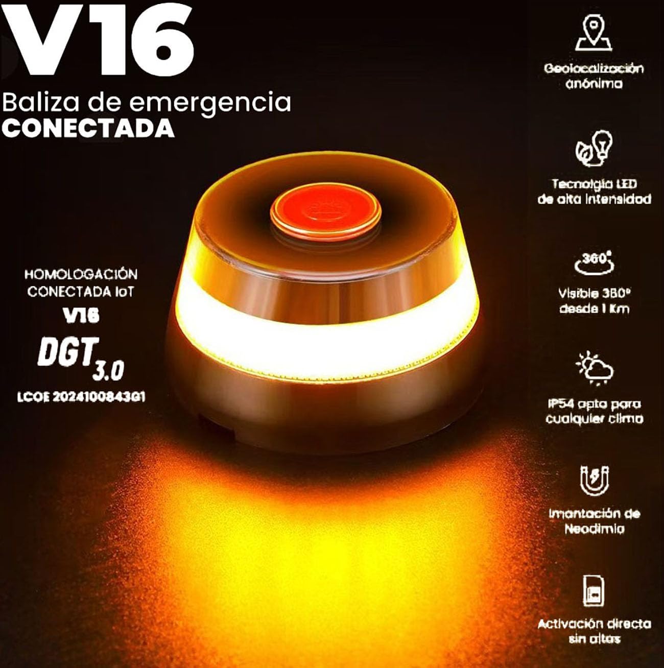 Baliza V16 Luz de Emergencia Homologada DGT 3.0